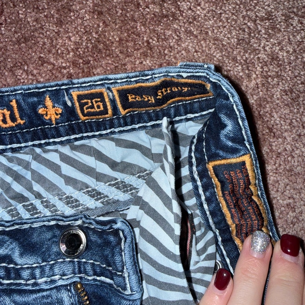 Rock Revival Straight Jeans with Embellished Pockets - Picture 3 of 4